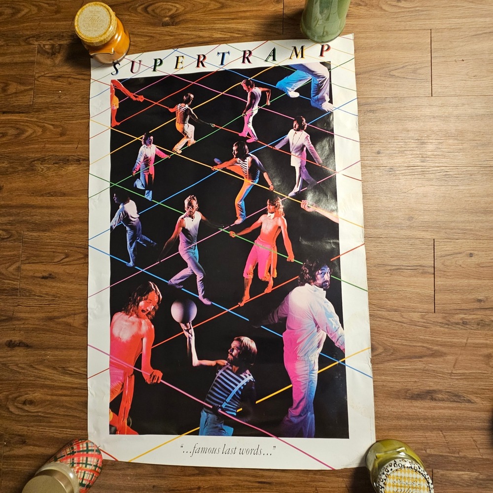 Supertramp‎ "...Famous Last Words..." Vintage 1982 Promo Poster Display 24x36